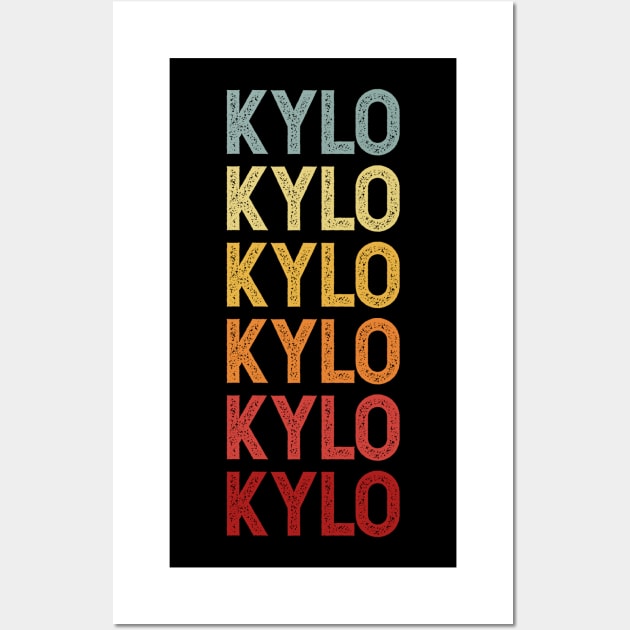 Kylo Name Vintage Retro Gift Named Kylo Wall Art by CoolDesignsDz